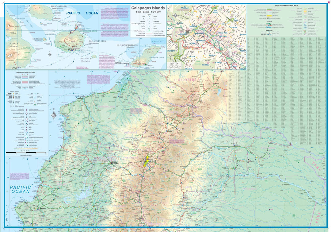 Carte de voyage - Equateur | ITM carte pliée ITM 