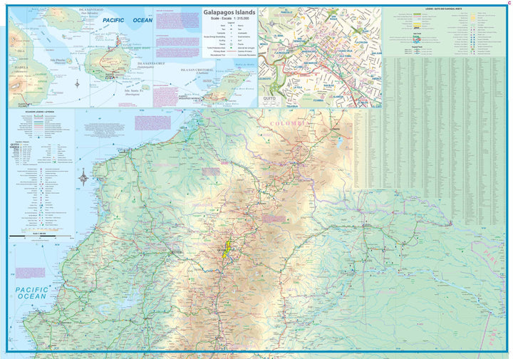 Carte de voyage - Equateur | ITM carte pliée ITM 