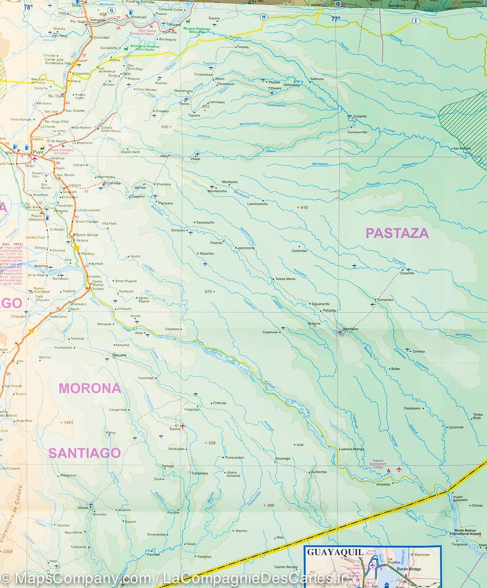 Carte de voyage - Equateur | ITM carte routière ITM