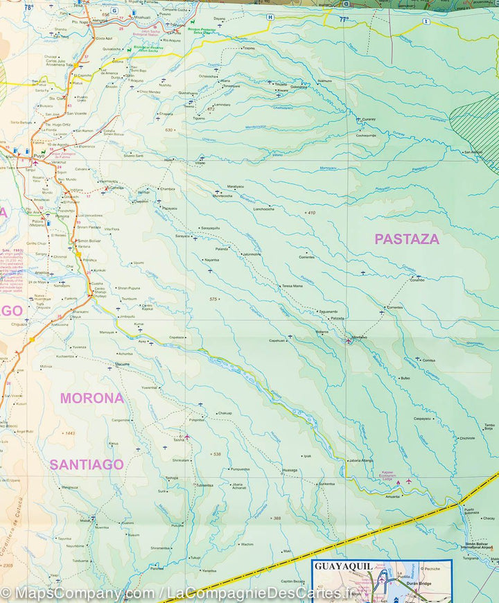Carte de voyage - Equateur | ITM carte pliée ITM 