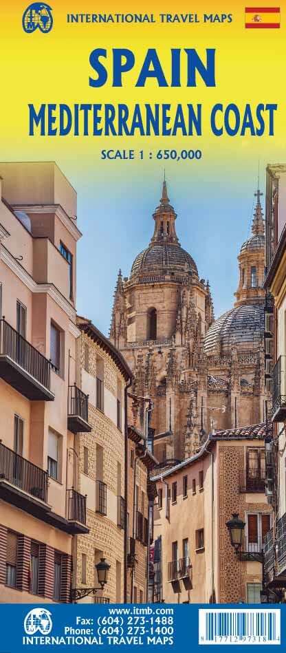 Carte de voyage - Espagne : Côte méditerranéenne | ITM carte routière ITM