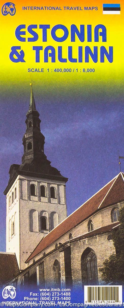 Carte de voyage - Estonie & Plan de Tallinn | ITM carte pliée ITM 