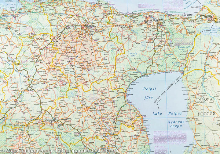 Carte de voyage - Estonie & Plan de Tallinn | ITM carte pliée ITM 