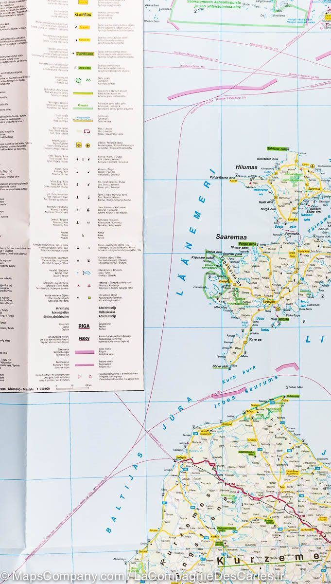 Carte de voyage - Etats Baltes | ITM carte routière ITM
