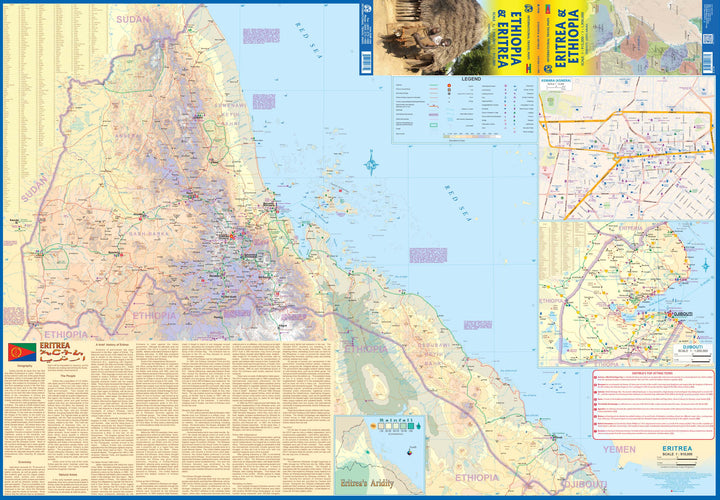 Carte de voyage - Ethiopie & Erythrée | ITM carte pliée ITM 