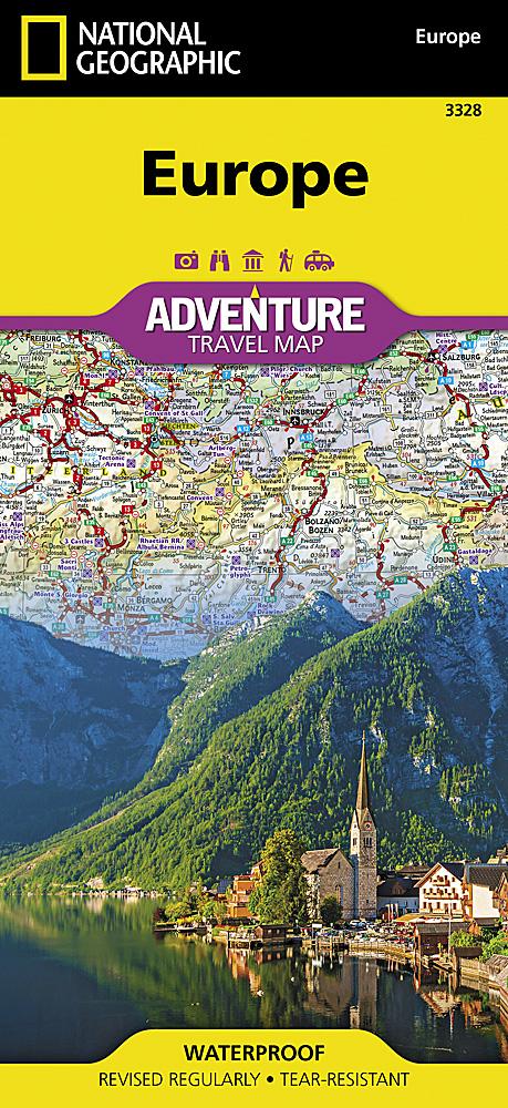 Carte de voyage de l'Europe | National Geographic - La Compagnie des Cartes