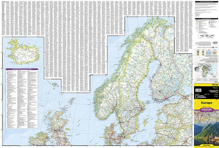 Carte de voyage de l'Europe | National Geographic - La Compagnie des Cartes