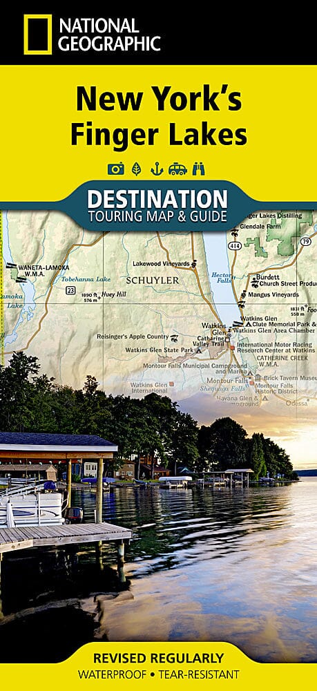 Carte de voyage - Finger Lakes de New York | National Geographic carte routière National Geographic