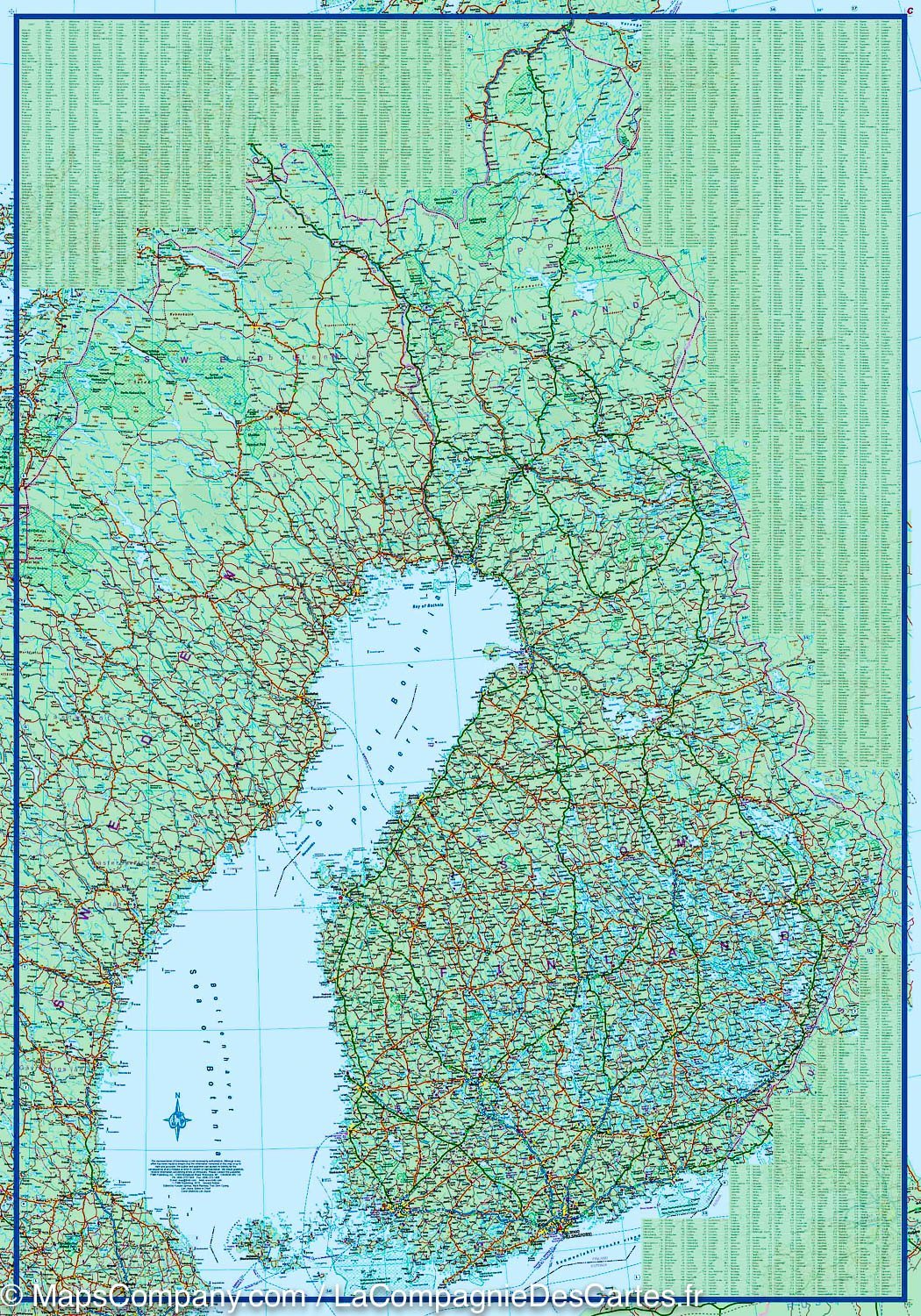 Carte de voyage - Finlande & Suède | ITM carte routière ITM