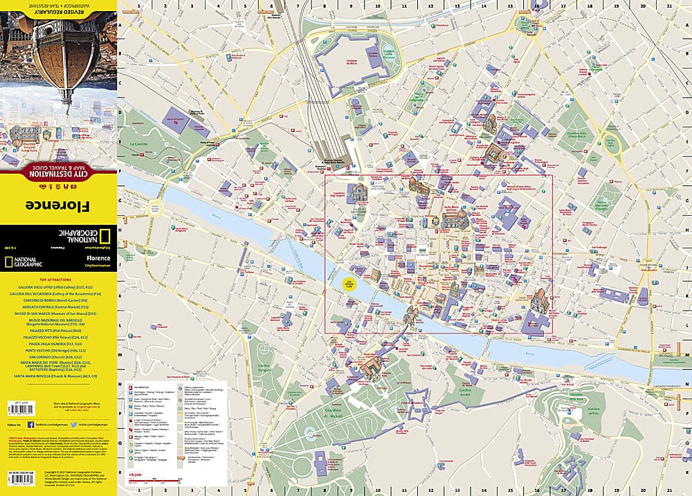 carte de voyage - Florence (Italie) | National Geographic Maps carte pliée National Geographic 