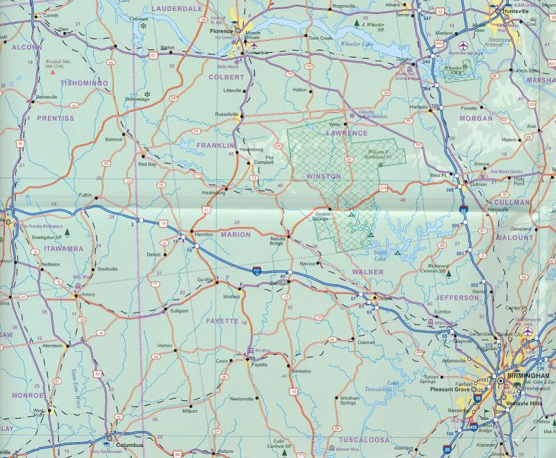 Carte de voyage - Floride et Sud des USA | ITM carte pliée ITM 