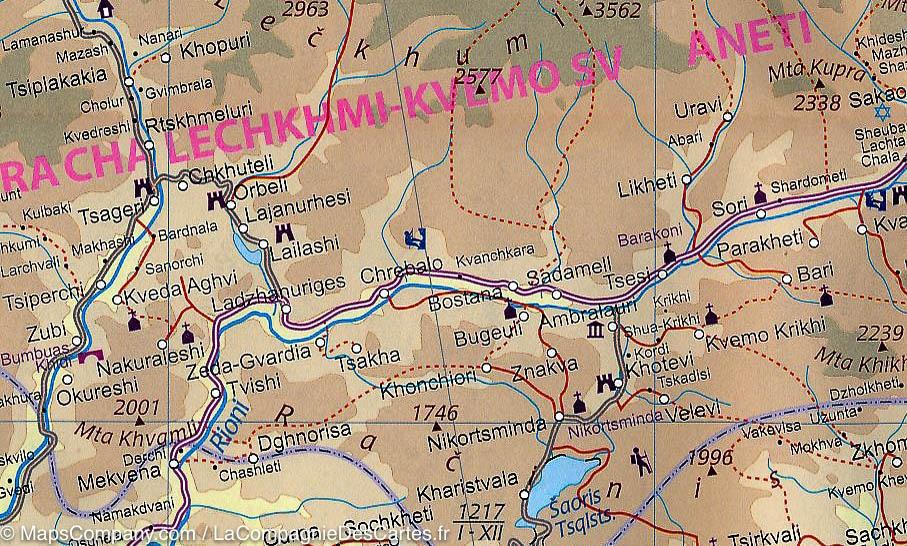 Carte de voyage - Géorgie & Arménie | ITM carte routière ITM