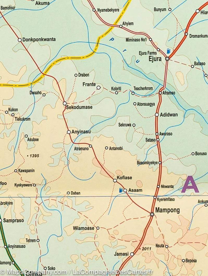 Carte du Ghana | ITM - La Compagnie des Cartes