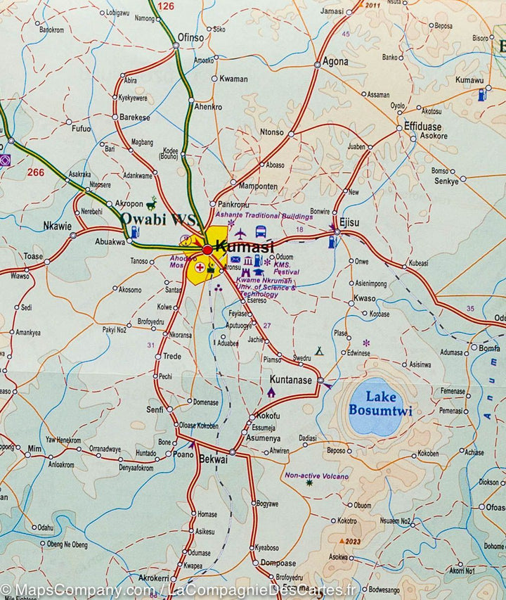 Plan d&rsquo;Accra &#038; Carte du Ghana Sud | ITM - La Compagnie des Cartes