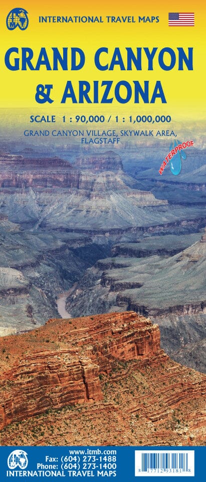Carte de voyage - Grand Canyon & Arizona | ITM carte routière ITM