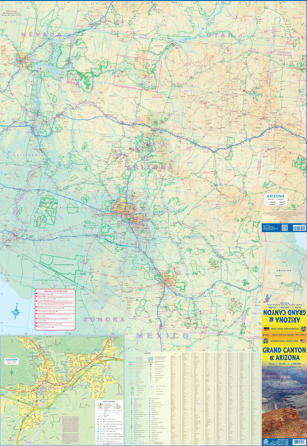 Carte de voyage - Grand Canyon & Arizona | ITM carte pliée ITM 