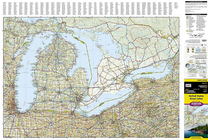 Carte de voyage - Grands Lacs (USA) | National Geographic - La Compagnie des Cartes