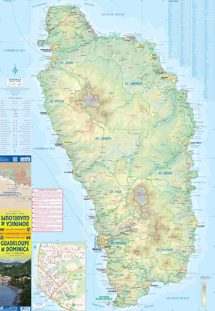 Carte de voyage - Guadeloupe & Dominique | ITM carte pliée ITM 