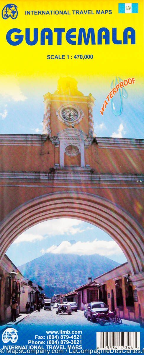 Carte de voyage - Guatemala | ITM carte routière ITM