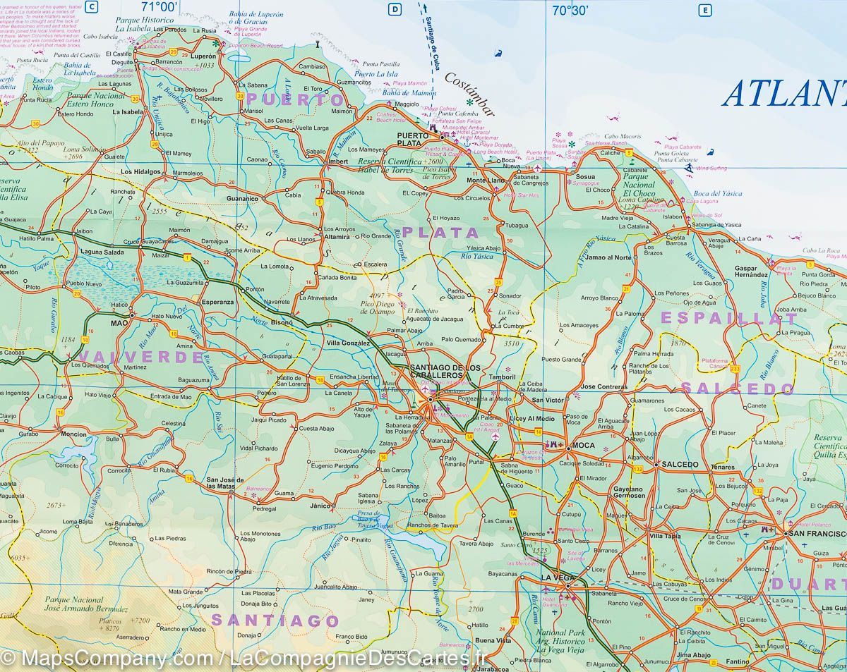 Carte de voyage - Haiti & République Dominicaine | ITM carte routière ITM