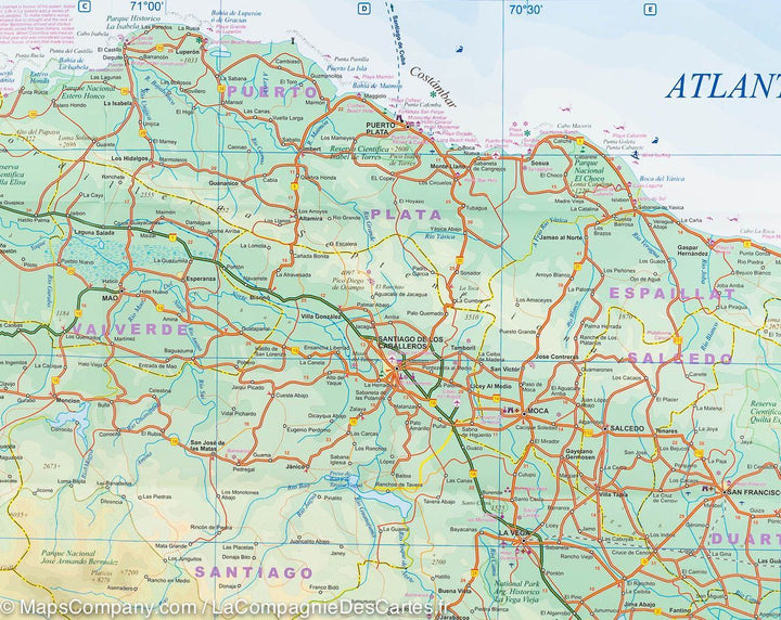 Carte de voyage de Haiti &amp; République Dominicaine | ITM - La Compagnie des Cartes