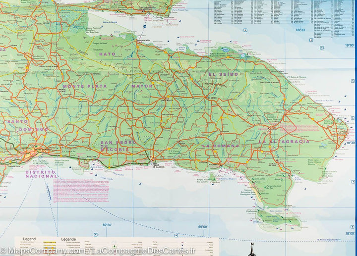 Carte de voyage de Haiti &amp; République Dominicaine | ITM - La Compagnie des Cartes