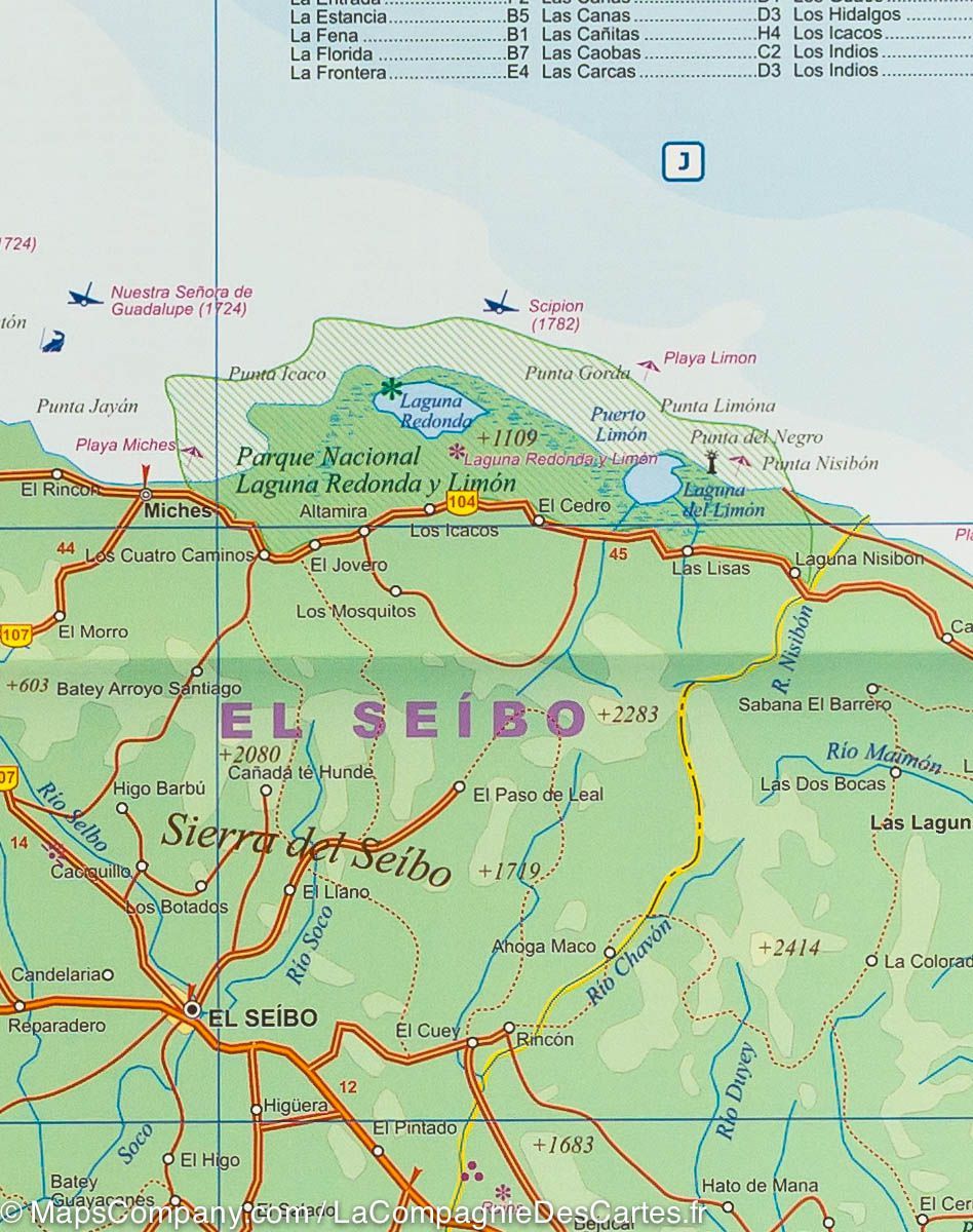 Carte de voyage - Haiti & République Dominicaine | ITM carte routière ITM