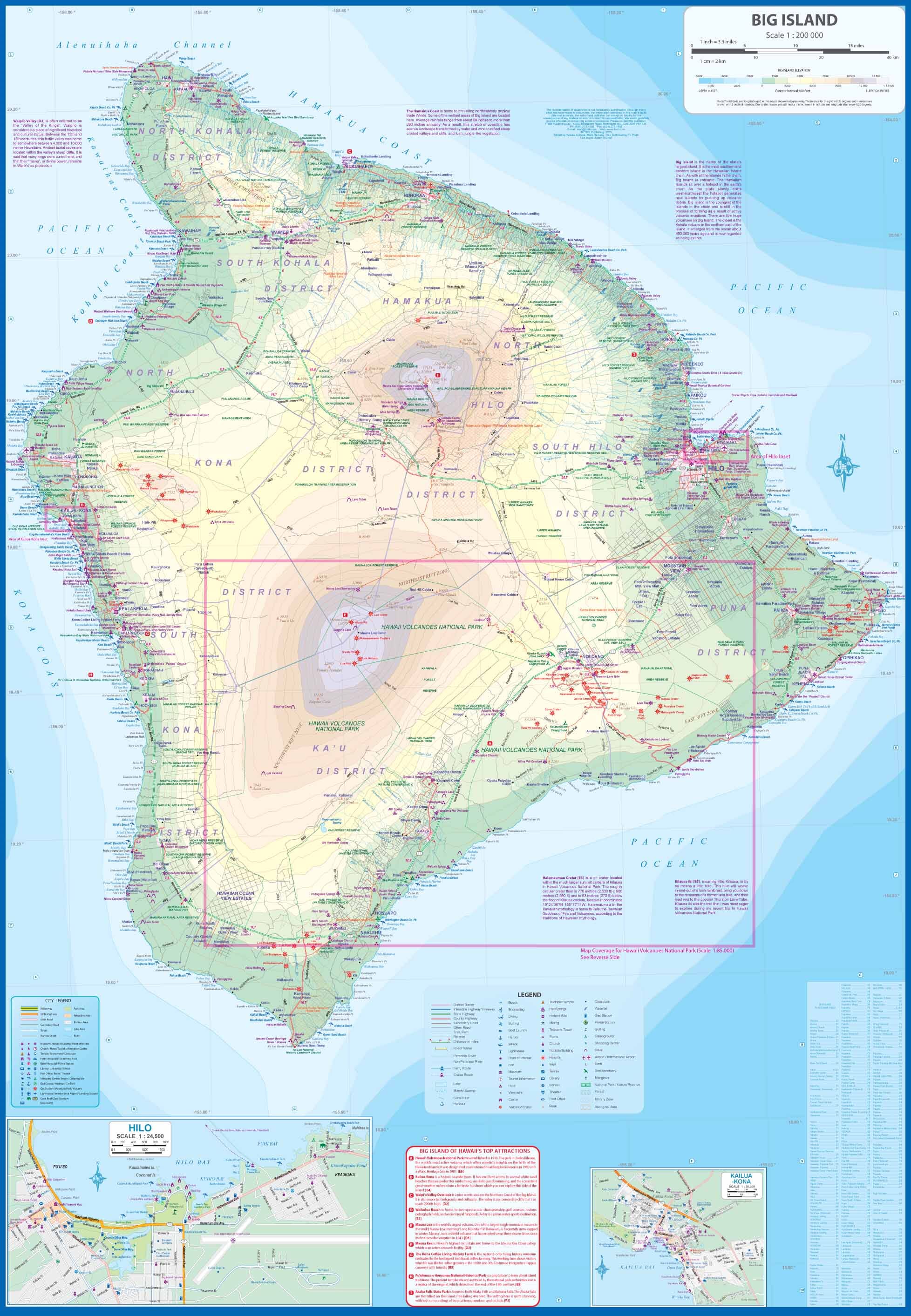 Travel map - Hawaii: Volcanoes National Park & Big Island | ITM