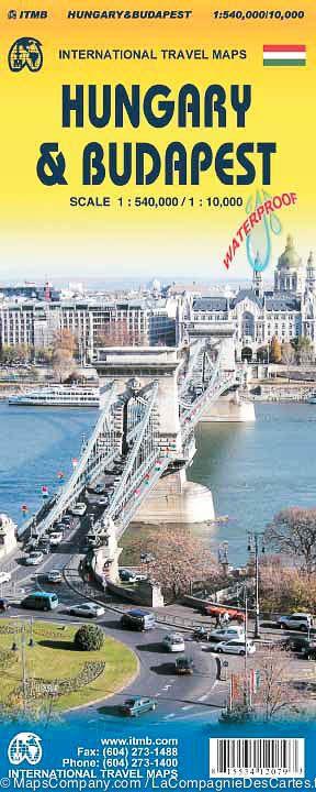 Carte de voyage - Hongrie & Plan de Budapest | ITM carte routière ITM
