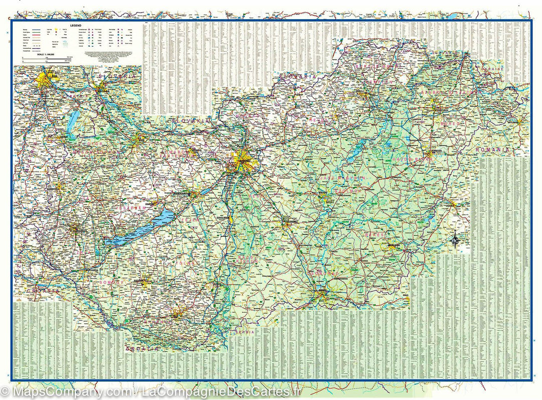 Carte de voyage - Hongrie & Plan de Budapest | ITM carte pliée ITM 