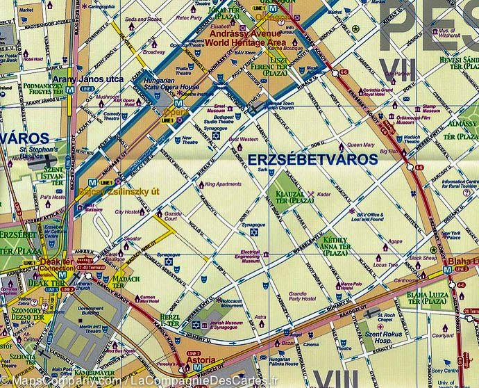 Carte de voyage - Hongrie & Plan de Budapest | ITM carte routière ITM