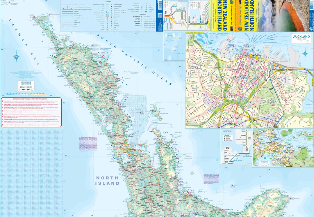 Carte de voyage - Ile du Nord (Nouvelle Zélande) | ITM carte pliée ITM 