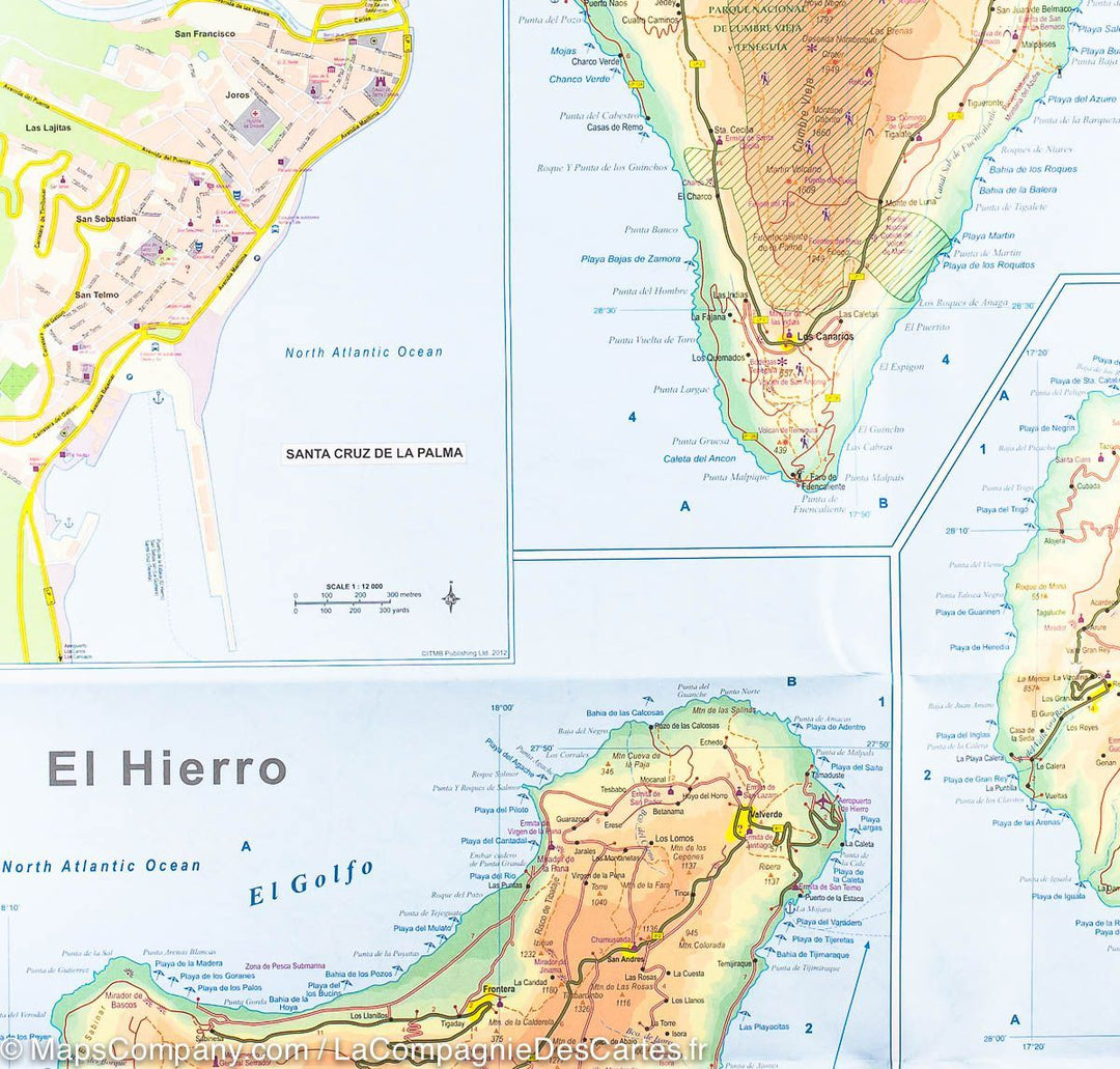 Carte de voyage - Iles Canaries | ITM carte pliée ITM 