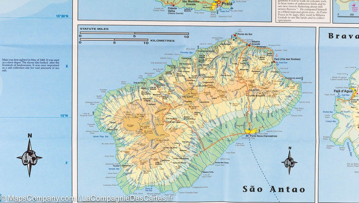 Carte de voyage - Iles du Cap Vert & Afrique de l'Ouest | ITM carte pliée ITM 