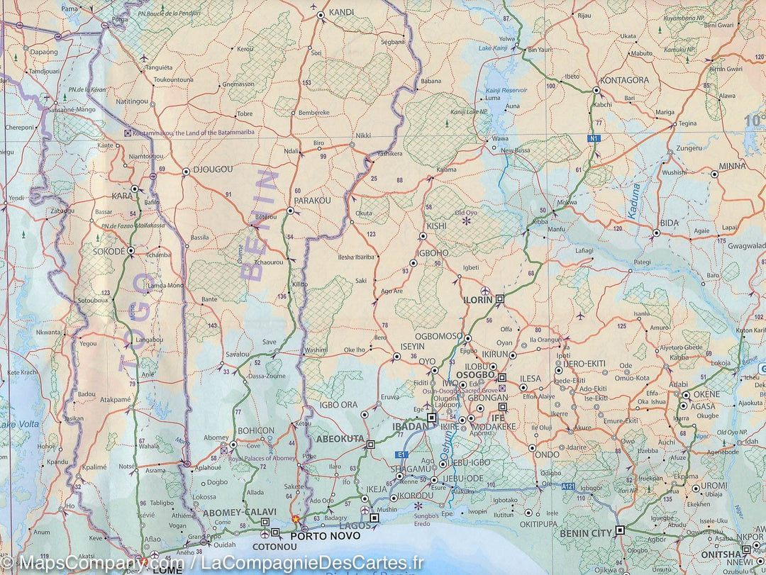 Carte de voyage - Iles du Cap Vert & Afrique de l'Ouest | ITM carte pliée ITM 