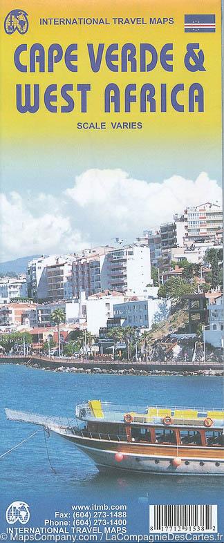 Carte de voyage - Iles du Cap Vert & Afrique de l'Ouest | ITM carte routière ITM