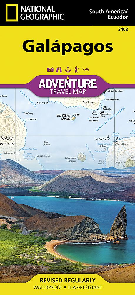 Carte de voyage - Iles Galapagos | National Geographic carte pliée National Geographic 