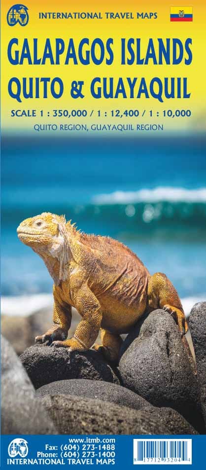 Carte de voyage - Iles Galapagos & Plans de Quito et Guayaquil (Equateur) | ITM carte routière ITM