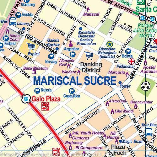 Carte de voyage - Iles Galapagos & Plans de Quito et Guayaquil (Equateur) | ITM carte routière ITM