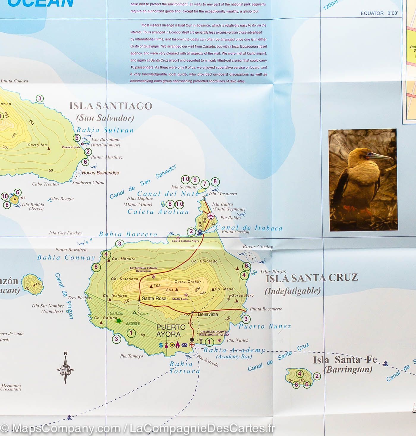Carte de voyage - Iles Galapagos & Plans de Quito et Guayaquil (Equateur) | ITM carte routière ITM