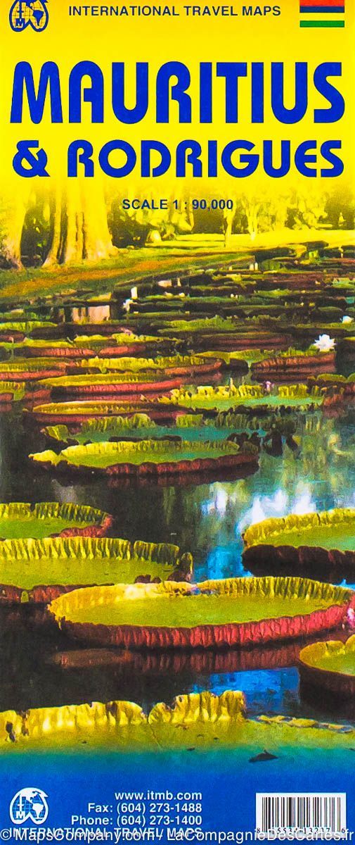Carte de voyage - îles Maurice & Rodrigues | ITM carte routière ITM