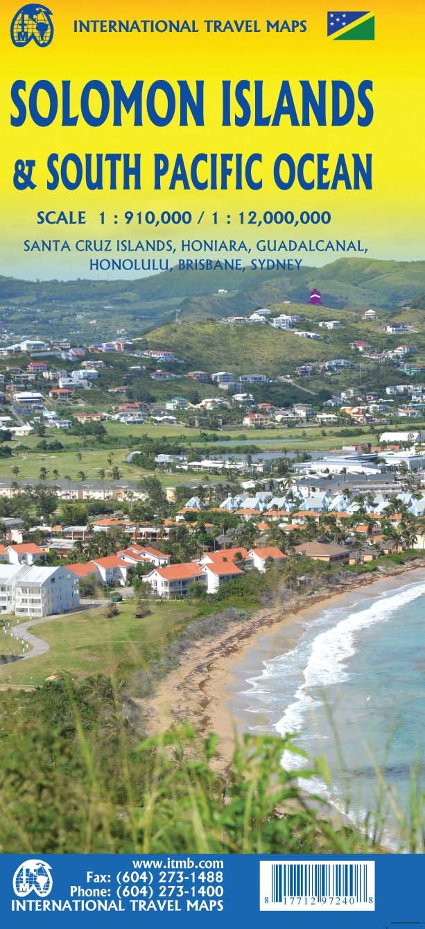Carte de voyage - Iles Salomon & Pacifique Sud | ITM carte routière ITM