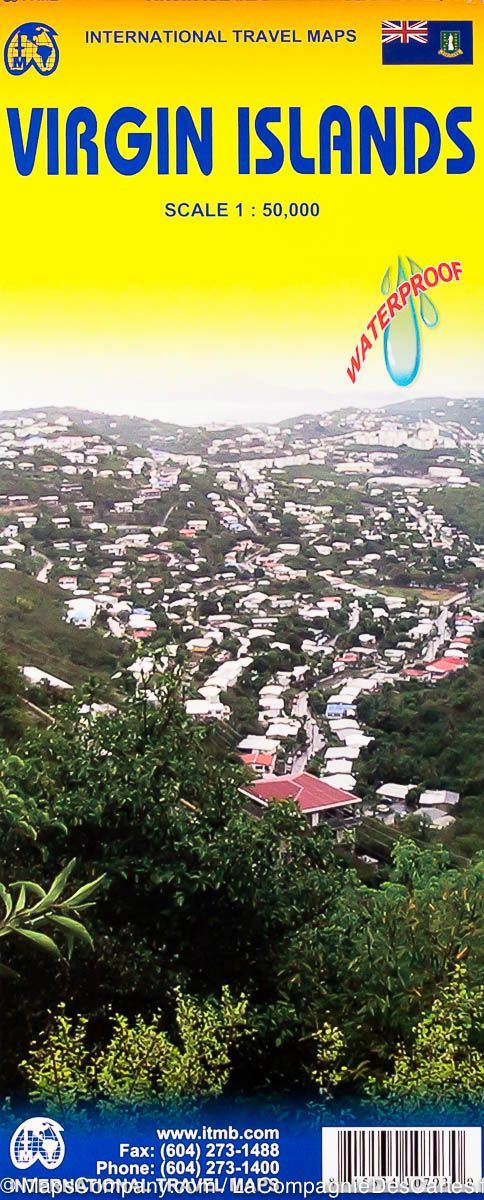 Carte de voyage - îles Vierges | ITM carte pliée ITM 
