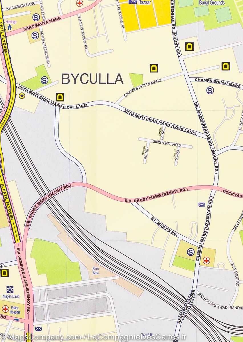 Carte de voyage - Inde : côte ouest & Plan de Bombay | ITM carte routière ITM