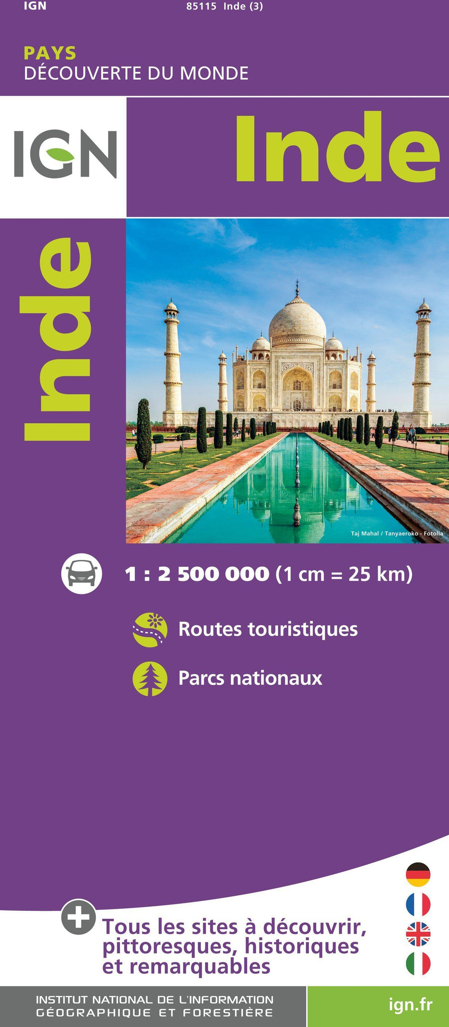 Carte de voyage - Inde | IGN carte pliée IGN 