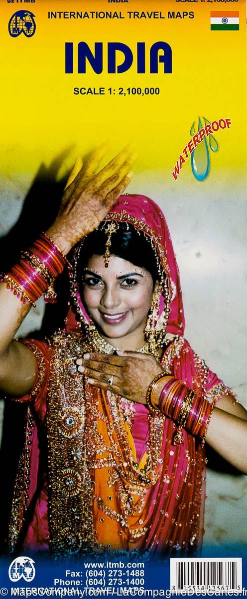 Carte de voyage - Inde | ITM carte routière ITM
