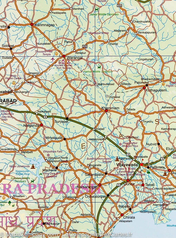 Carte de voyage - Inde | ITM carte pliée ITM 