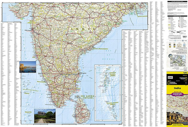 Carte de voyage de l'Inde | National Geographic - La Compagnie des Cartes