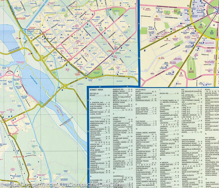 Carte de voyage - Inde Nord & Plan de Delhi | ITM carte pliée ITM 