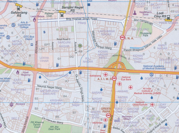 Carte de voyage - Inde Nord & Plan de Delhi | ITM carte pliée ITM 